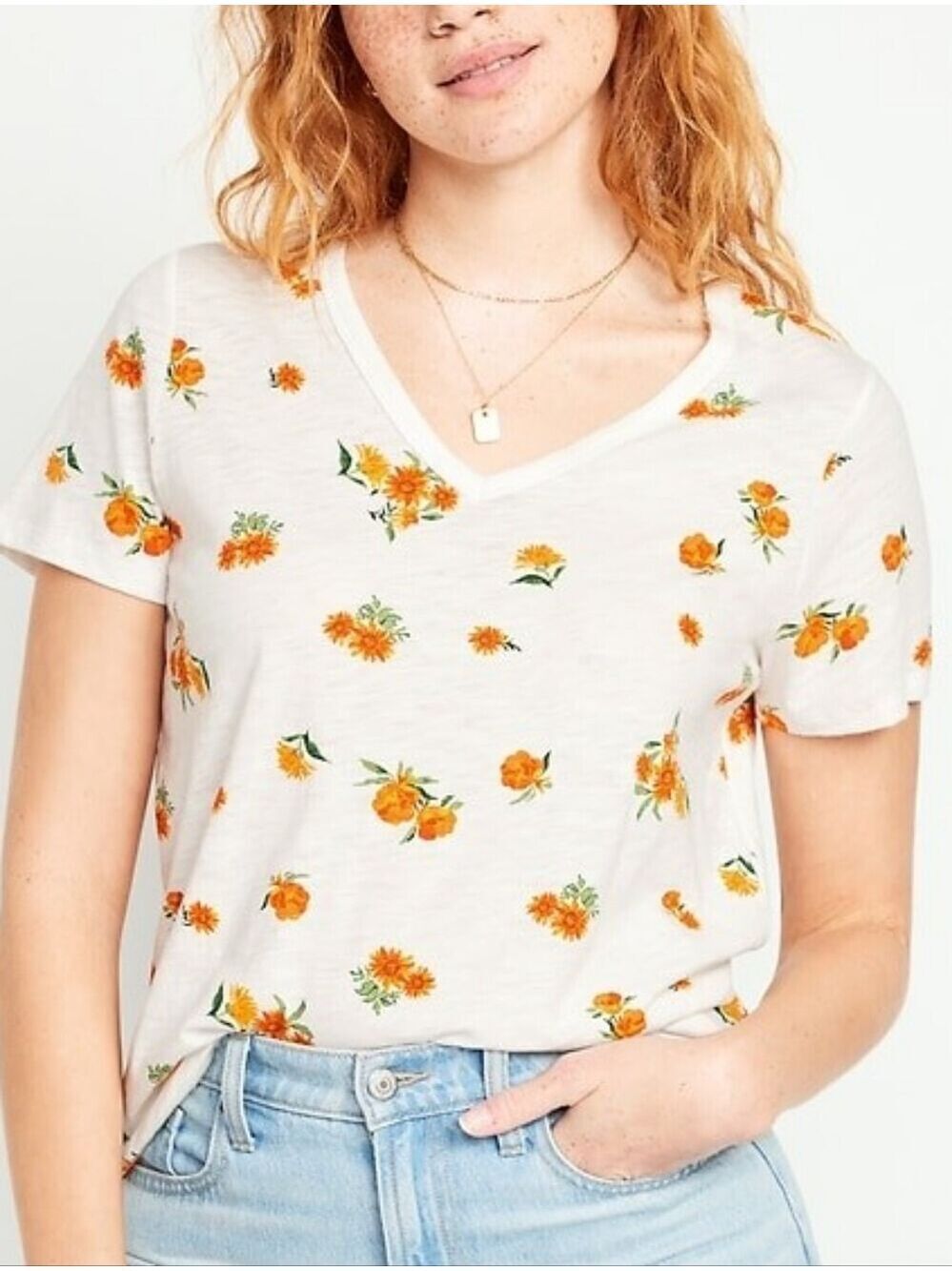 S • Old Navy • Sunflower EveryWear Slub-Knit Graphic T-Shirt